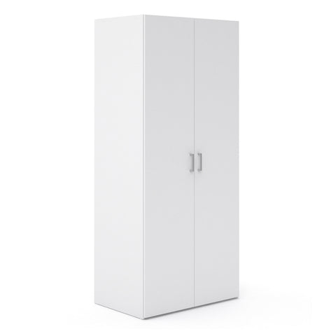 Space Wardrobe 2 Doors White 1750 — front view