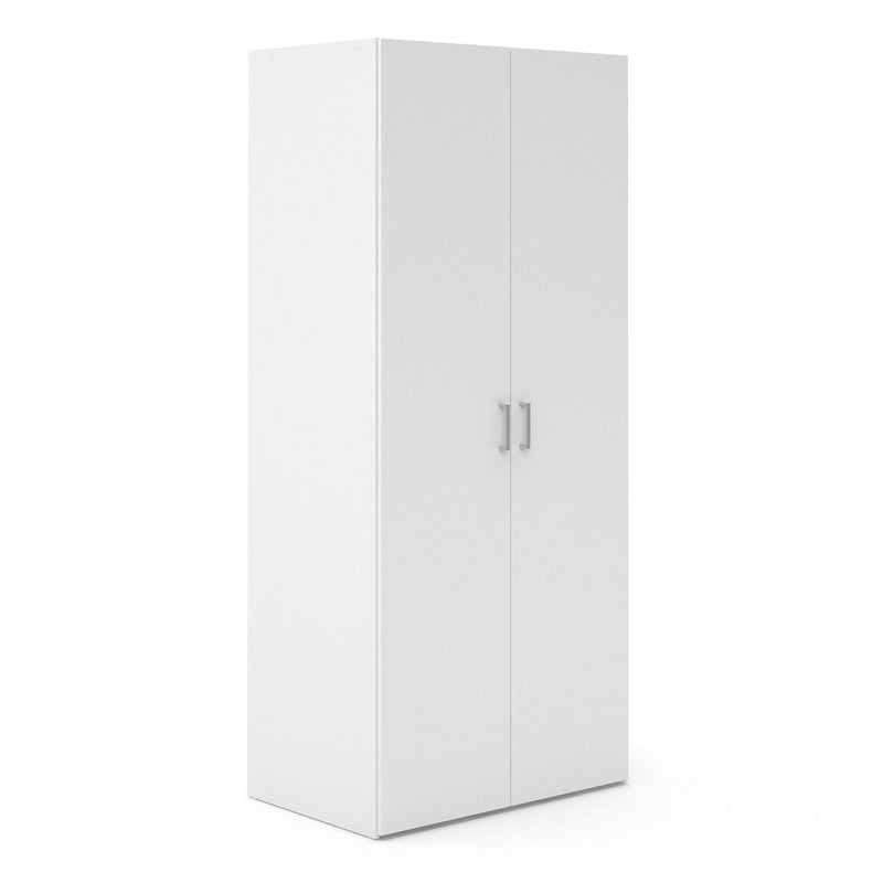 Space Wardrobe 2 Doors White 1750 — front view