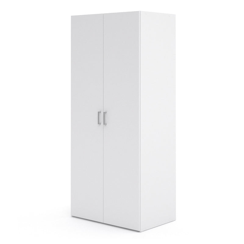 Space Wardrobe 2 Doors White 1750 — detail view