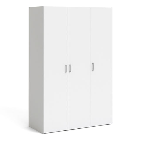 Space Wardrobe 3 Doors White 1750 — front view
