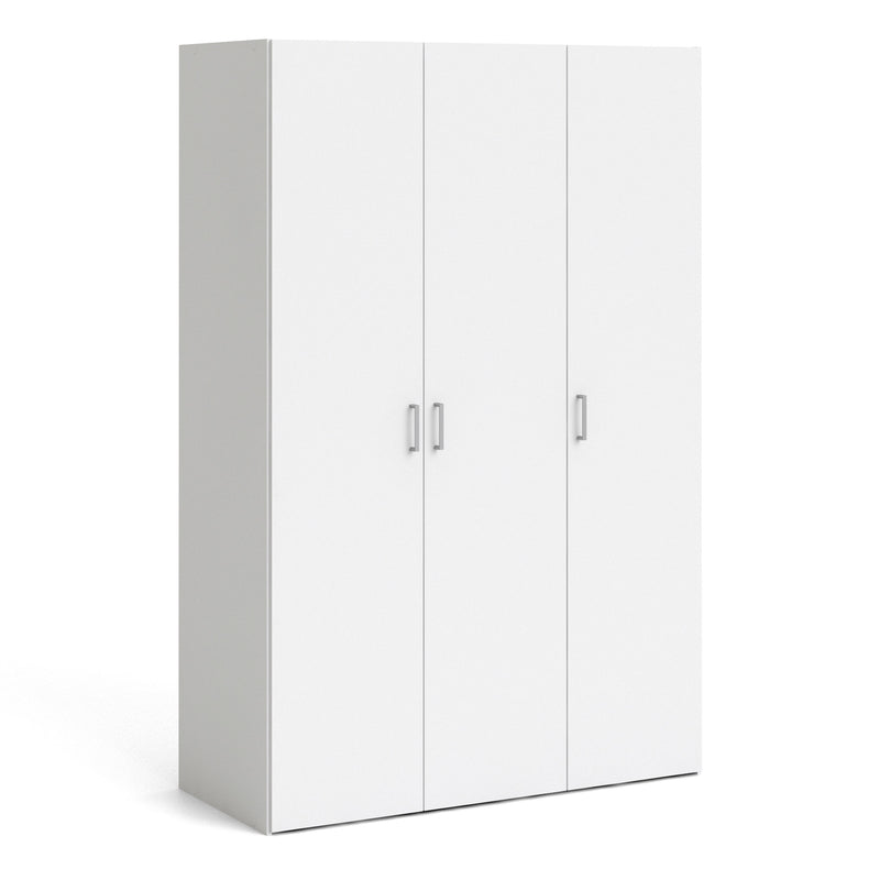 Space Wardrobe 3 Doors White 1750 — front view