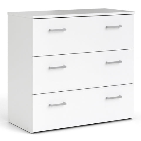 Space Chest of 3 Drawers in White — front view