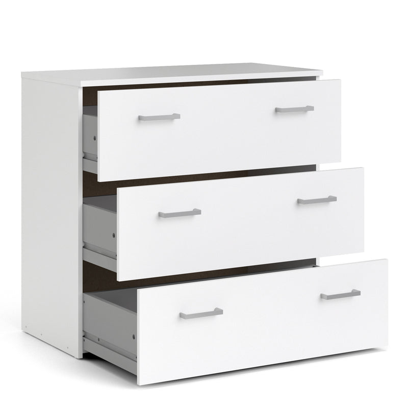 Space Chest of 3 Drawers in White — alternative angle