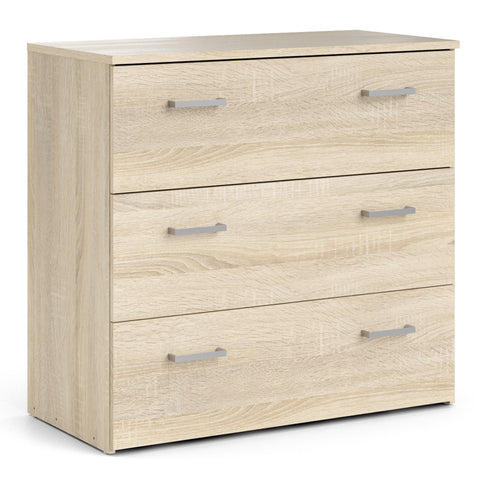 Space Chest of 3 Drawers in Oak — front view