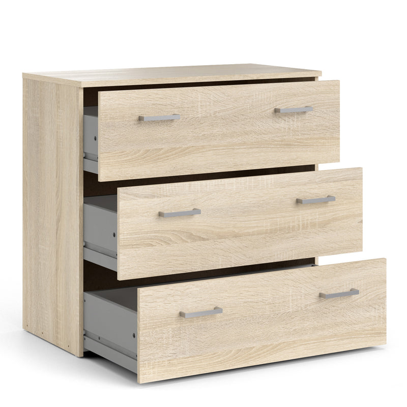 Space Chest of 3 Drawers in Oak — alternative angle