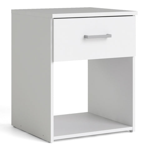 Space Bedside 1 Drawer in White — front view