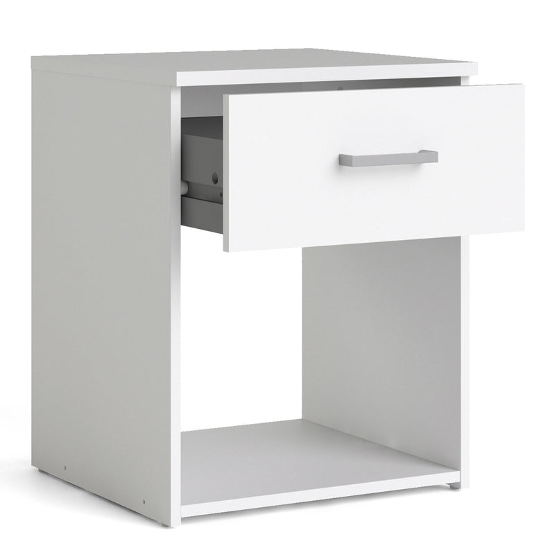 Space Bedside 1 Drawer in White — alternative angle