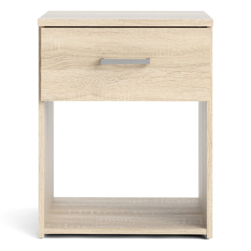 Space Bedside 1 Drawer in Oak — side angle