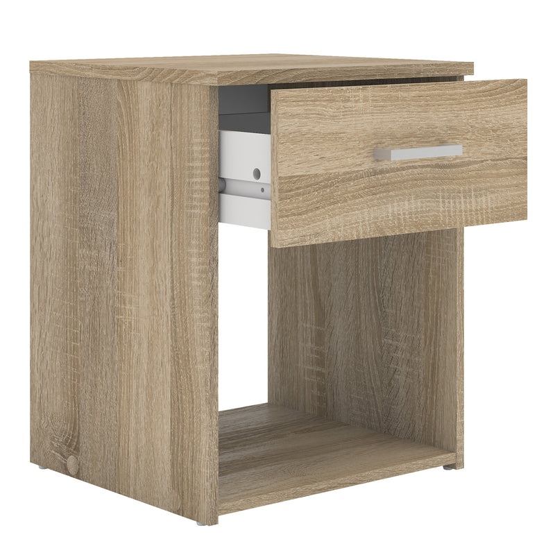 Space Bedside 1 Drawer in Oak — alternative angle