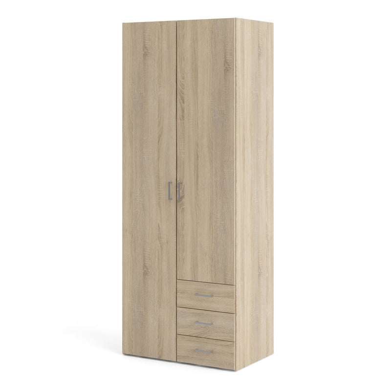 Space Wardrobe 2 Doors 3 Drawers in Oak 2000 — detail view