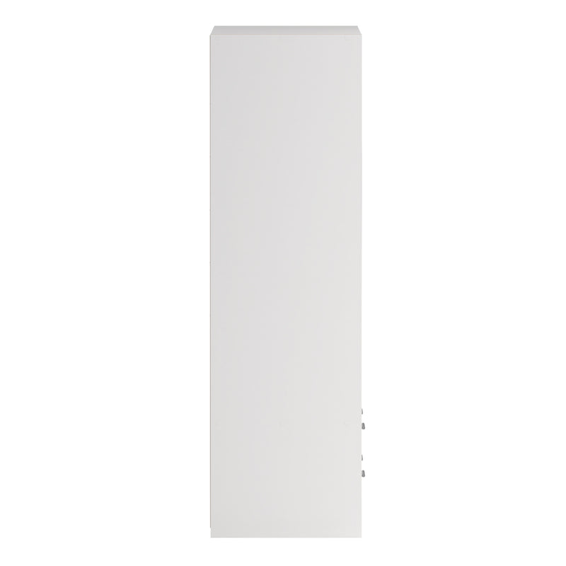 Line Wardrobe with 2 Sliding Doors and 4 Drawers, White — alternative angle