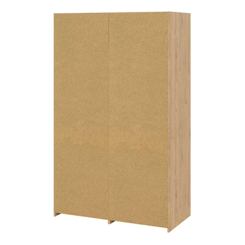 Line Wardrobe with 2 Doors 2 Drawers in Jackson Hickory Oak — alternative angle