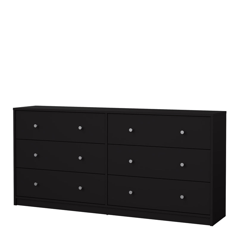 May Chest of 6 Drawers (3+3) in Black — detail view