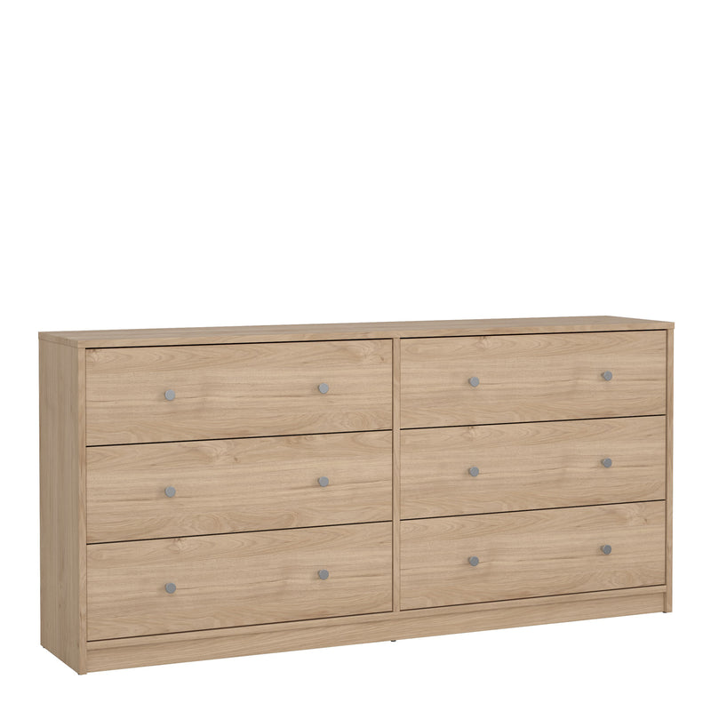 May Chest of 6 Drawers (3+3) in Jackson Hickory Oak — front view