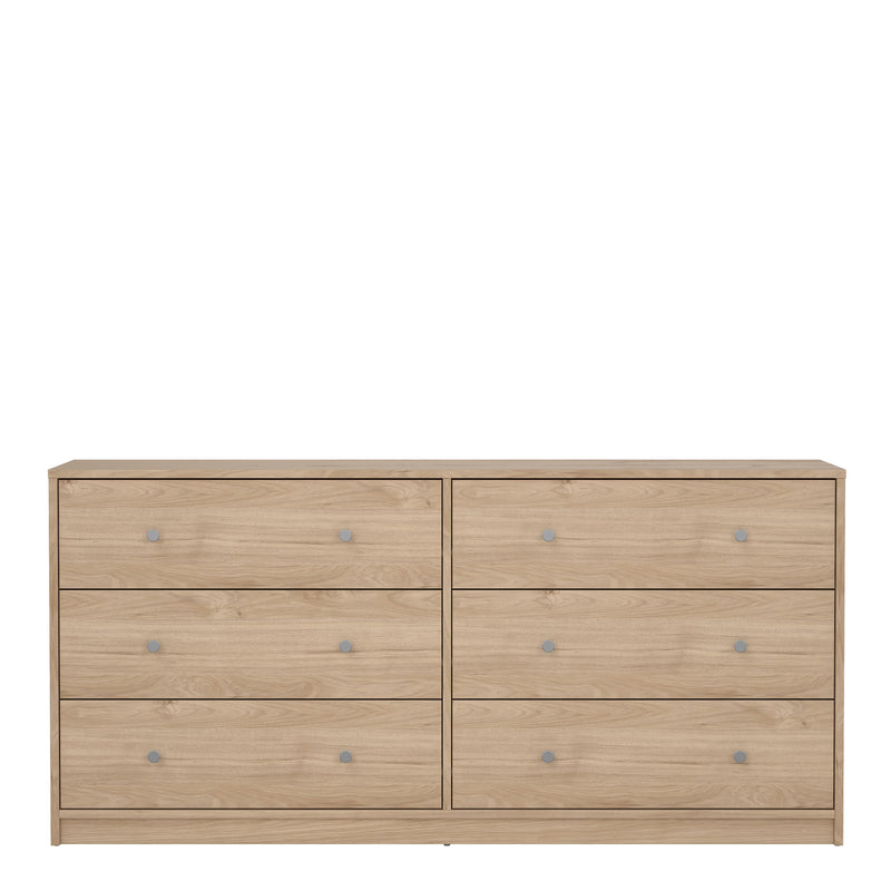 May Chest of 6 Drawers (3+3) in Jackson Hickory Oak — side angle