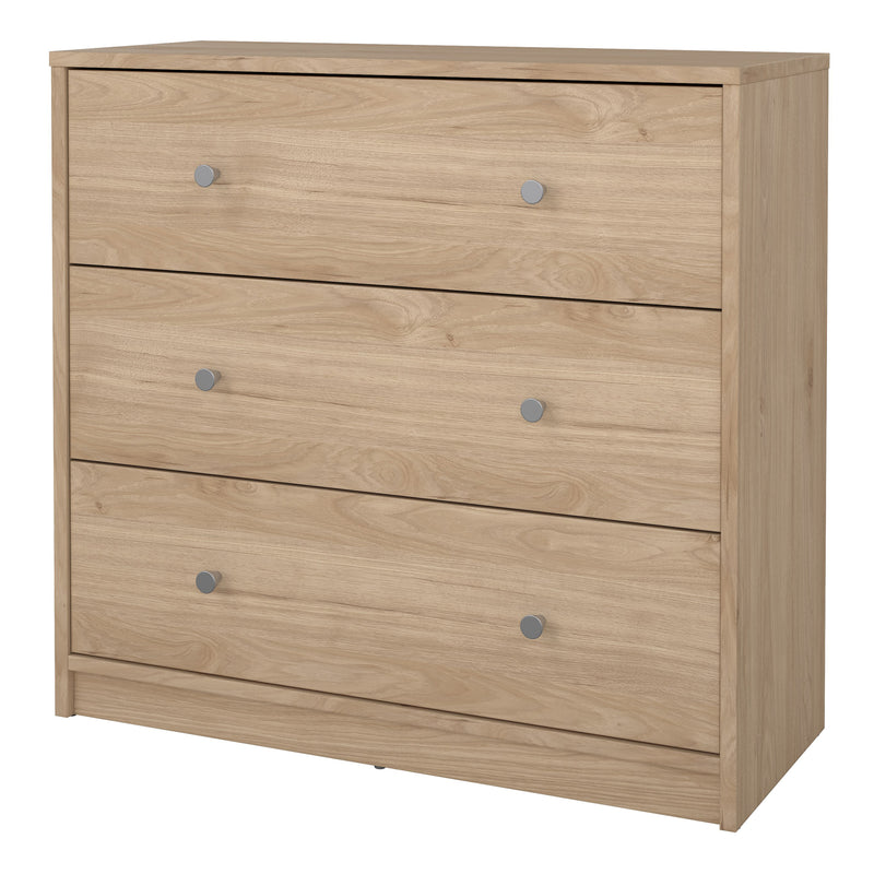 May Chest of 3 Drawers in Jackson Hickory Oak — detail view