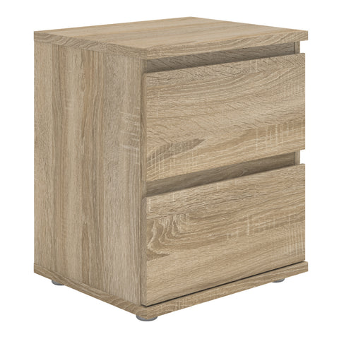 Nova Bedside 2 Drawer in Oak — front view
