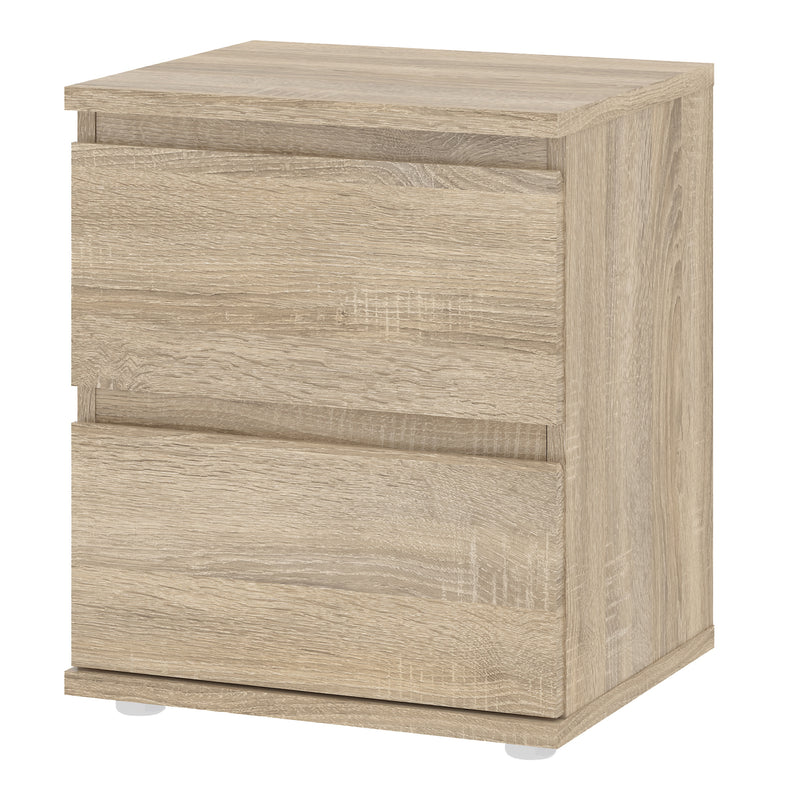 Nova Bedside 2 Drawer in Oak — detail view