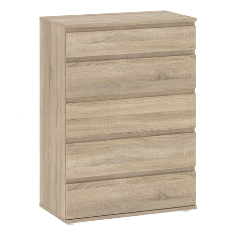 Nova Chest of 5 Drawers in Oak — front view