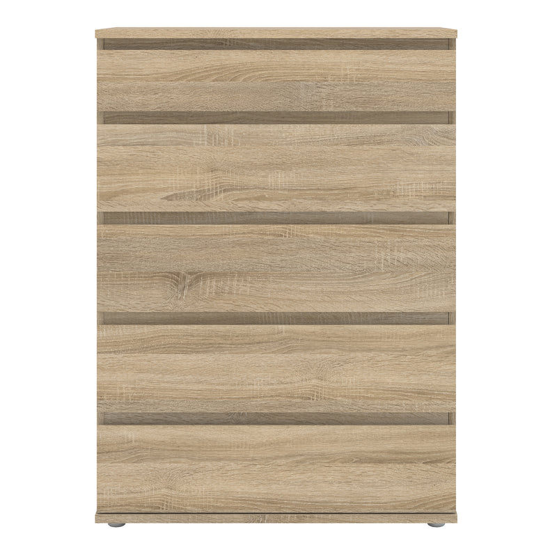 Nova Chest of 5 Drawers in Oak — side angle