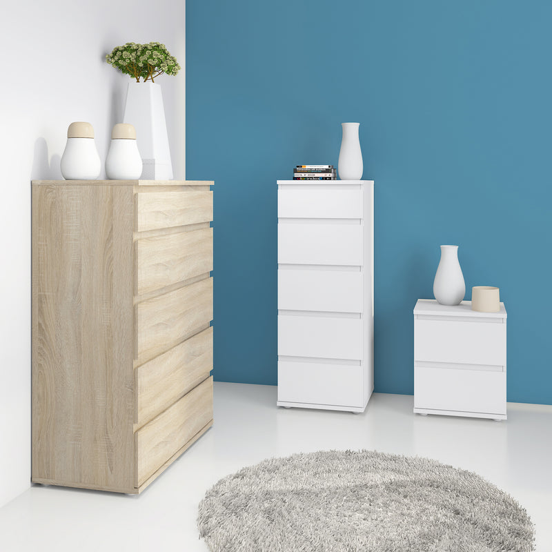 Nova Chest of 5 Drawers in Oak — alternative angle
