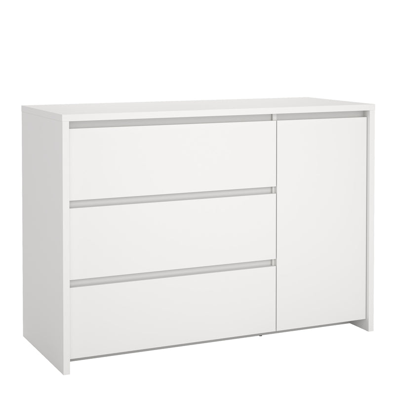 Next Sideboard with 1 door and 3 drawers White — front view