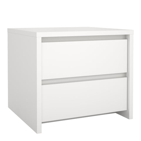 Next Nightstand 2 drawers White — front view