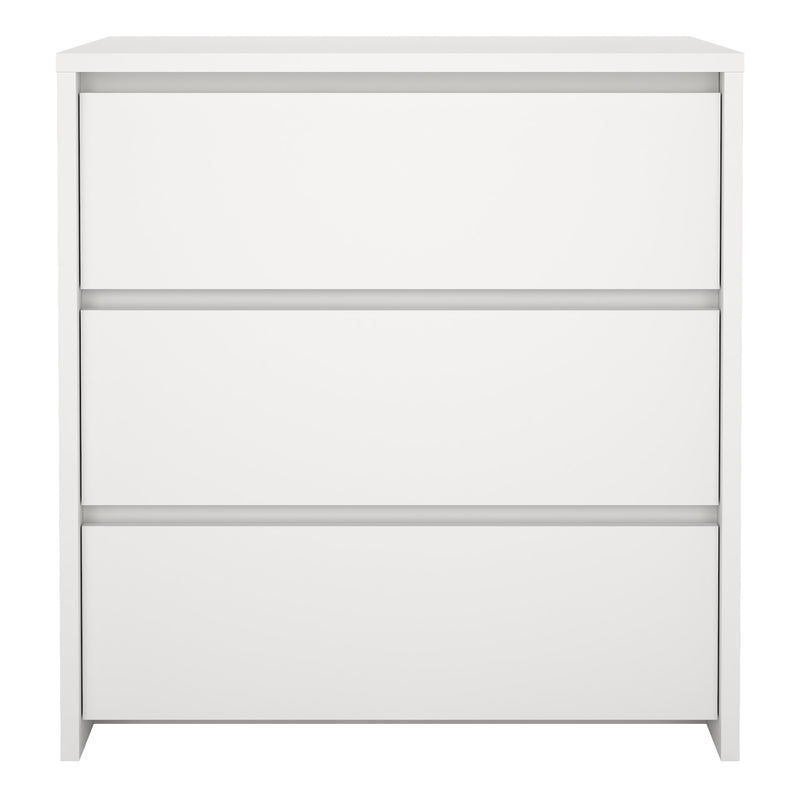 Next Chest 3 drawers White — side angle