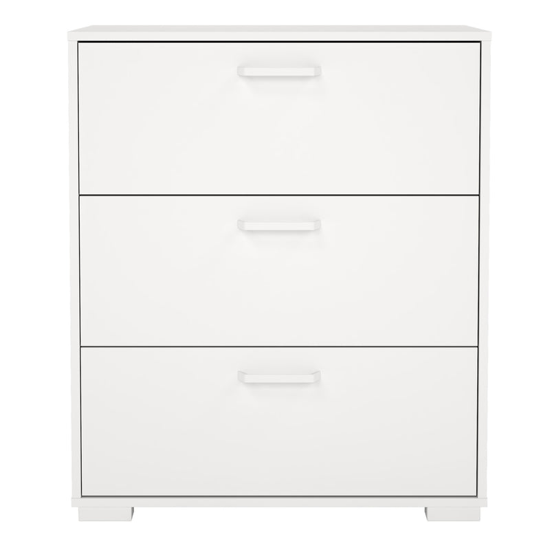 Sofia Chest 3 drawers White — side angle