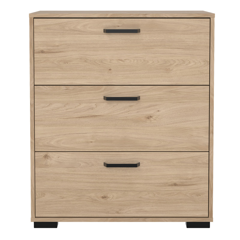 Sofia Chest 3 drawers Jackson Hickory — side angle