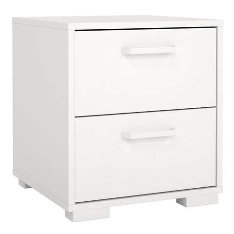 Sofia Nightstand 2 drawers White — front view