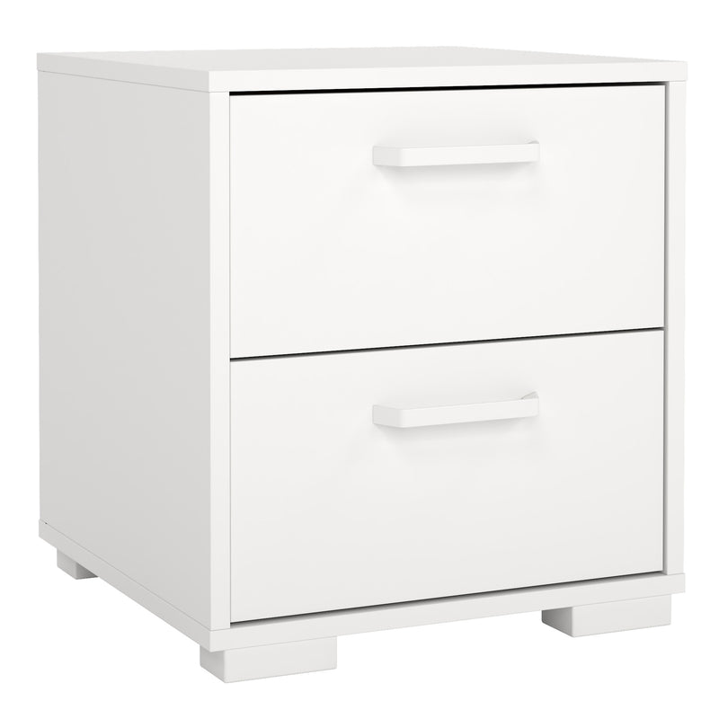 Sofia Nightstand 2 drawers White — front view