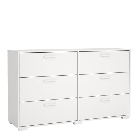 Sofia Double dresser 6 drawers White — front view