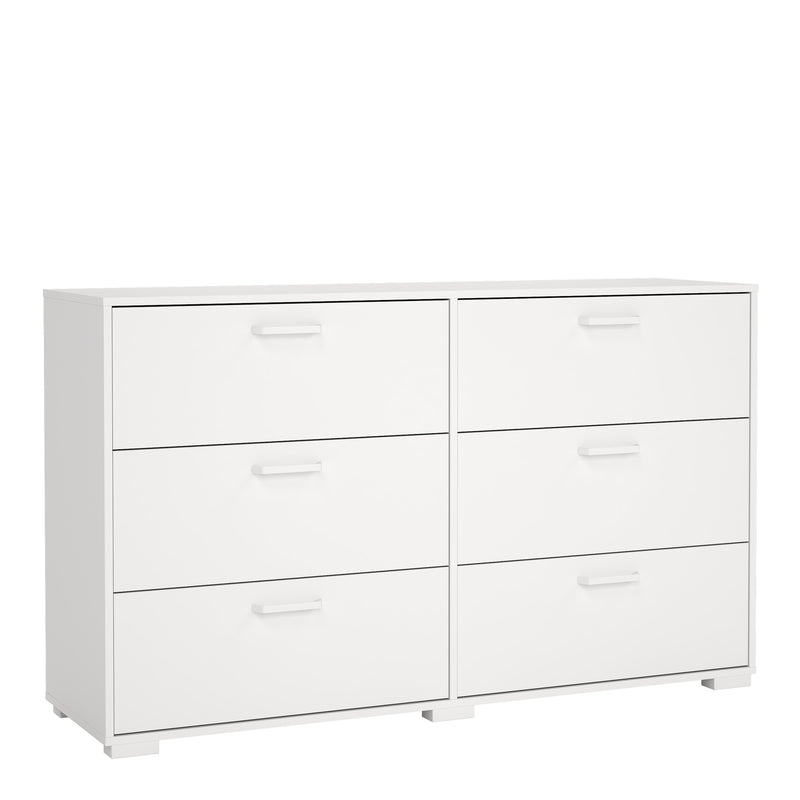 Sofia Double dresser 6 drawers White — front view