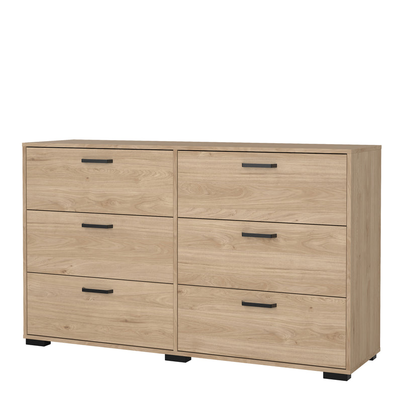Sofia Double dresser 6 drawers Jackson Hickory — detail view