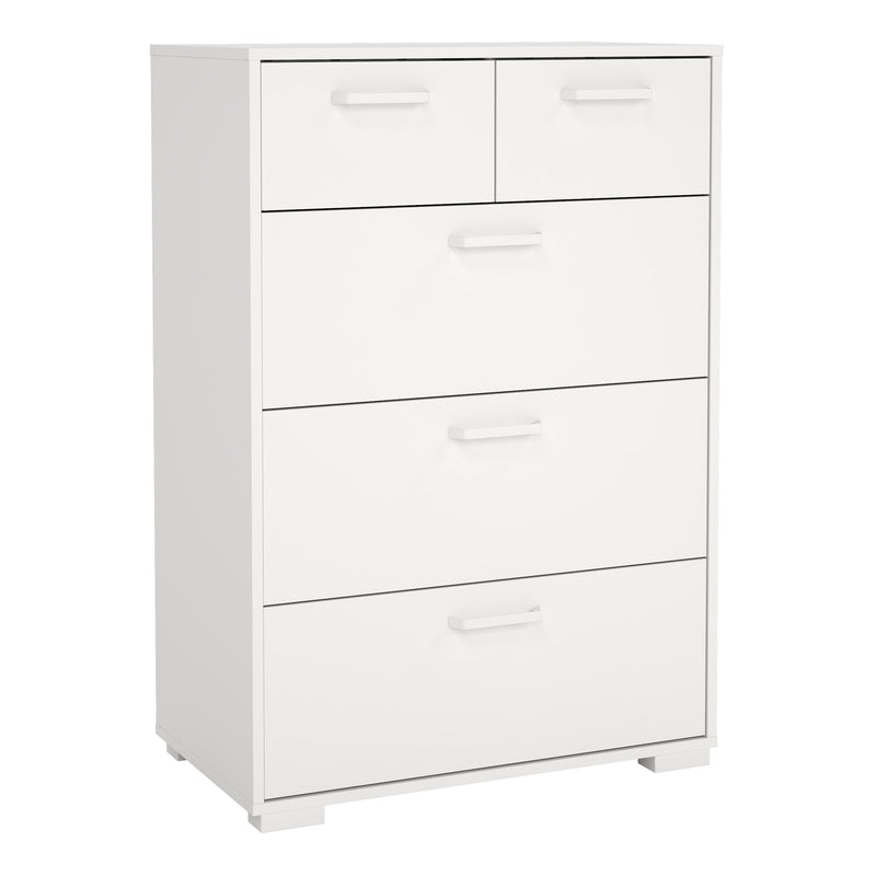 Sofia Chest 3 + 2 drawers White — front view