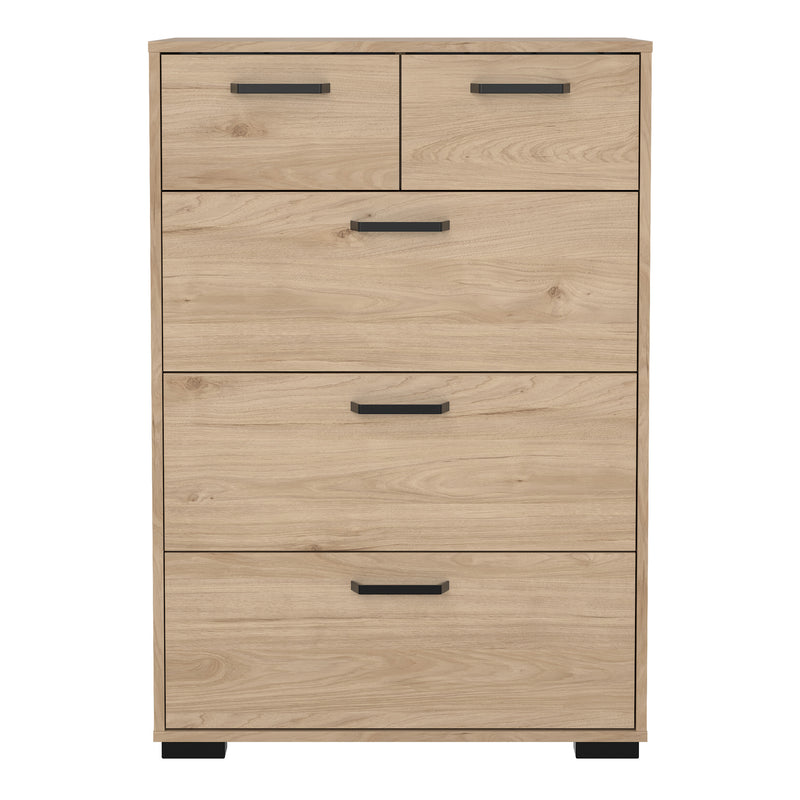 Sofia Chest 3 + 2 drawers Jackson Hickory — side angle