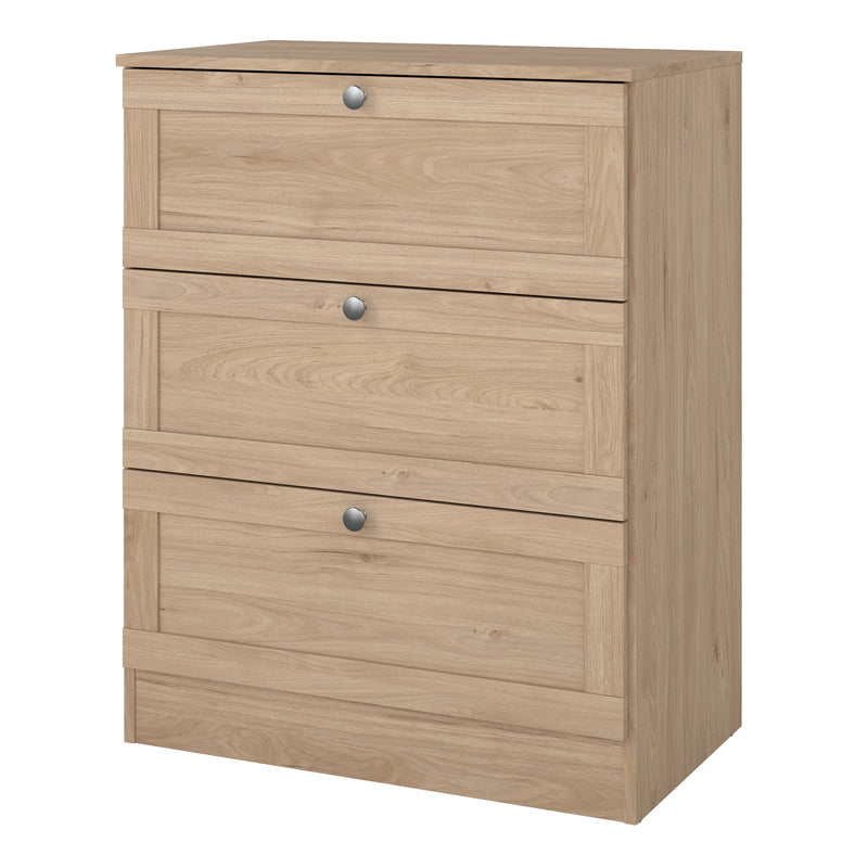 Brande Chest with 3 Frame Drawers in Jackson Hickory — detail view