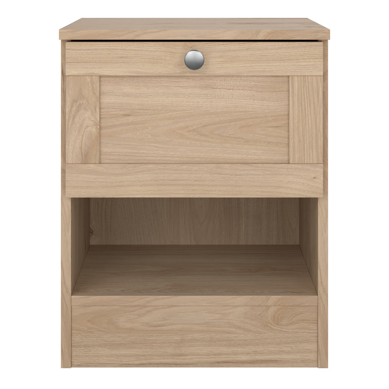 Brande Nightstand with1 Frame Drawer in Jackson Hickory — side angle