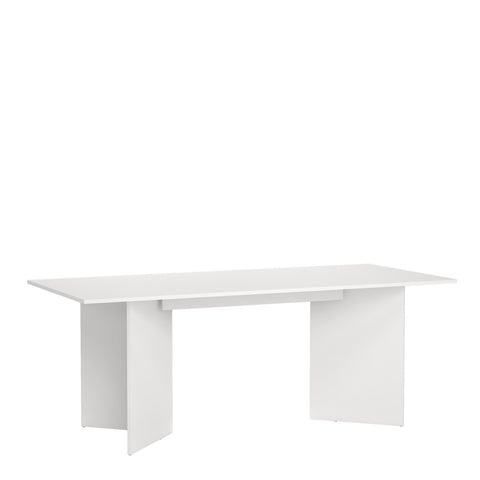 Family Dining table 90x200cm in White — front view