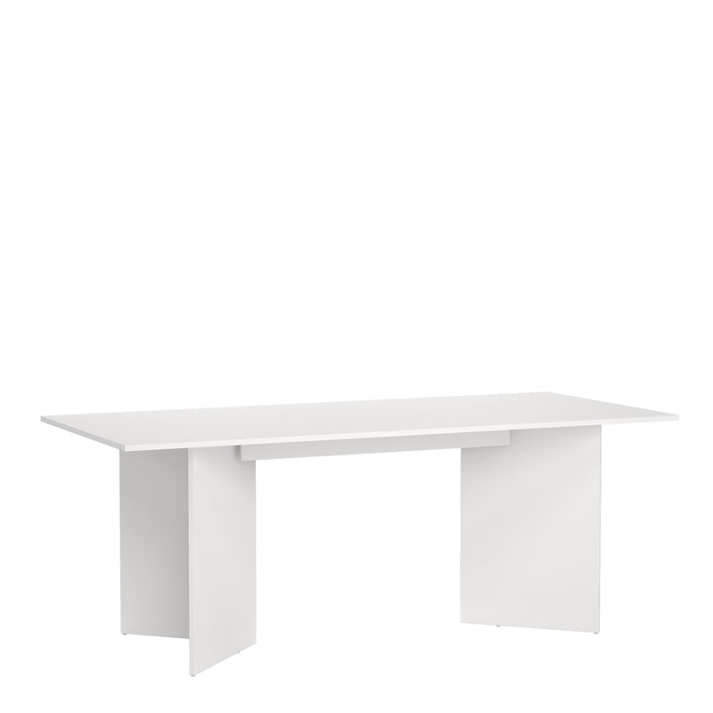 Family Dining table 90x200cm in White — front view