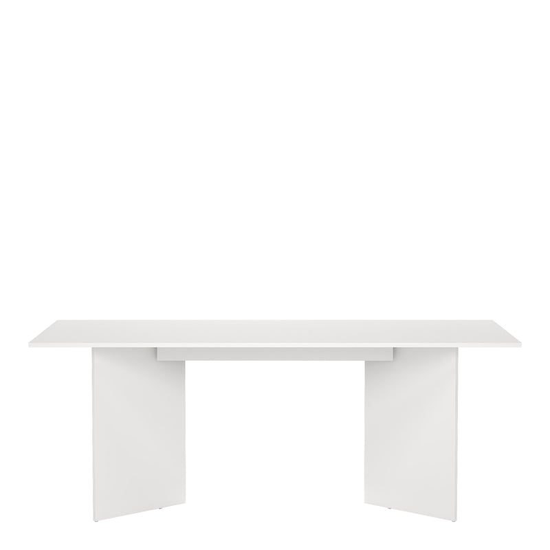 Family Dining table 90x200cm in White — side angle