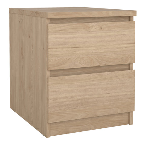 Naia Bedside 2 drawers in Jackson Hickory — front view