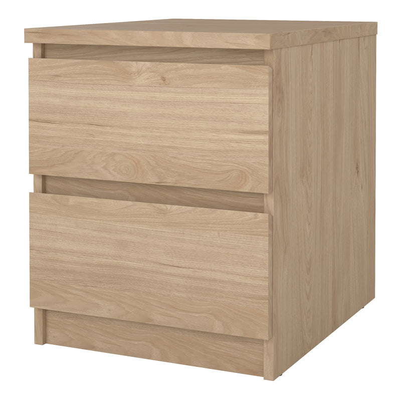 Naia Bedside 2 drawers in Jackson Hickory — detail view