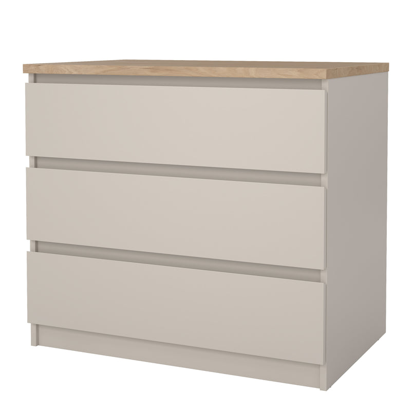 Naia Chest of 3 drawers in Cashmere Jackson Hickory — detail view