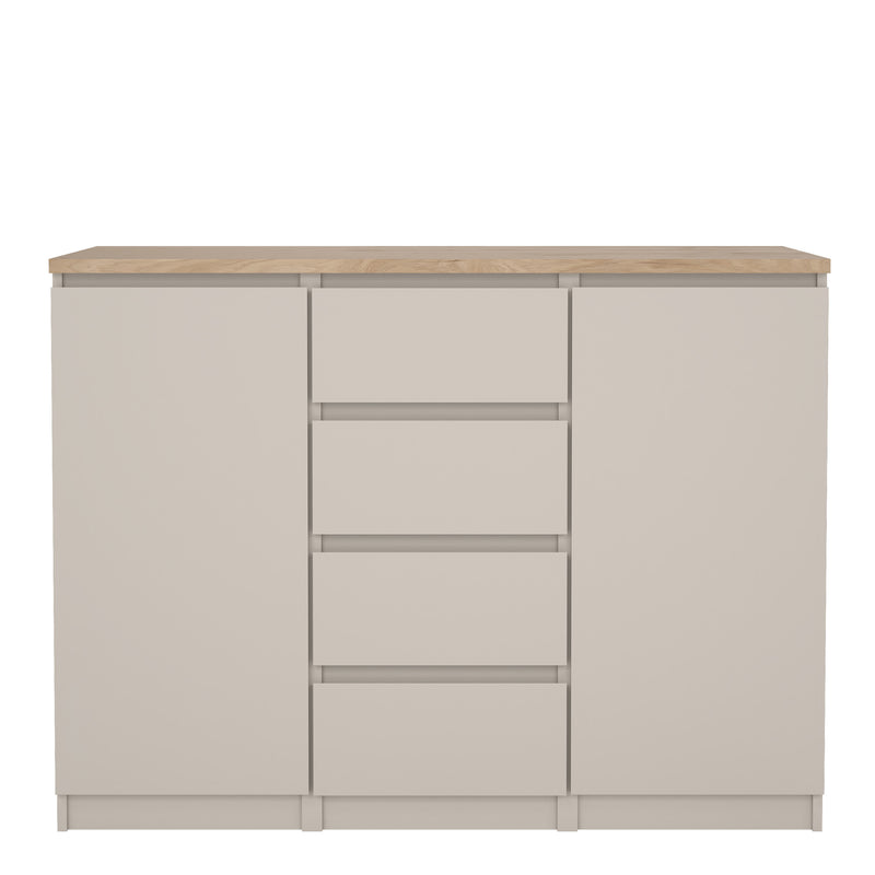 Naia Sideboard in Cashmere Jackson Hickory — side angle