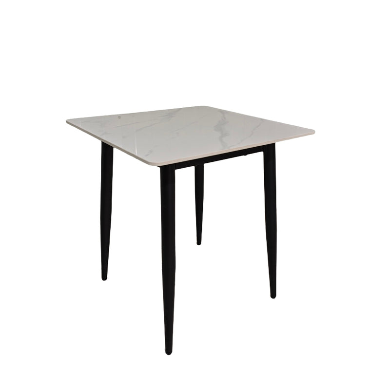 Nova Sintered Stone Dining Table 70x70cm - Cream Marble