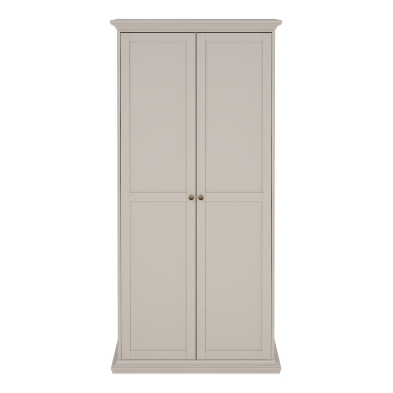Paris Wardrobe with 2 Doors in Cashmere
