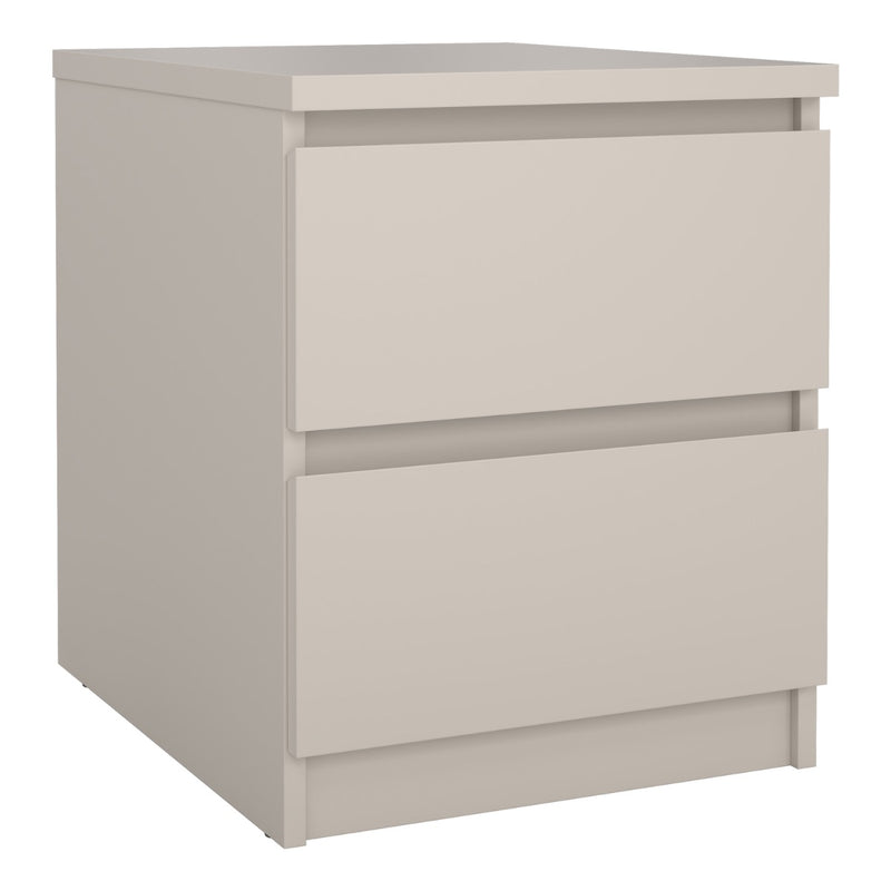 Naia Cashmere Bedside Table with 2 Drawers