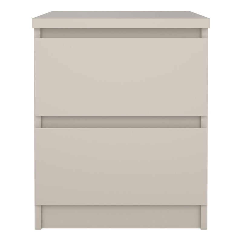 Naia Cashmere Bedside Table with 2 Drawers